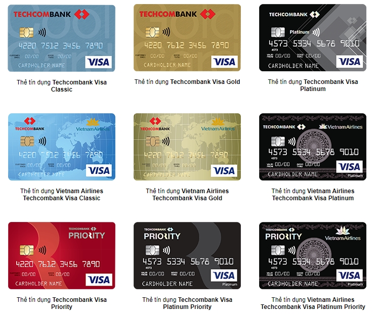 Thẻ tín dụng tại một số ngân hàng phổ biến hiện nay có gì khác nhau?